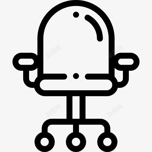 椅子146办公室直线图标svg_新图网 https://ixintu.com 办公室 椅子 直线