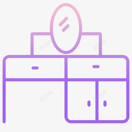 梳妆台家具装饰2轮廓坡度图标svg_新图网 https://ixintu.com 坡度 家具 梳妆台 装饰 轮廓