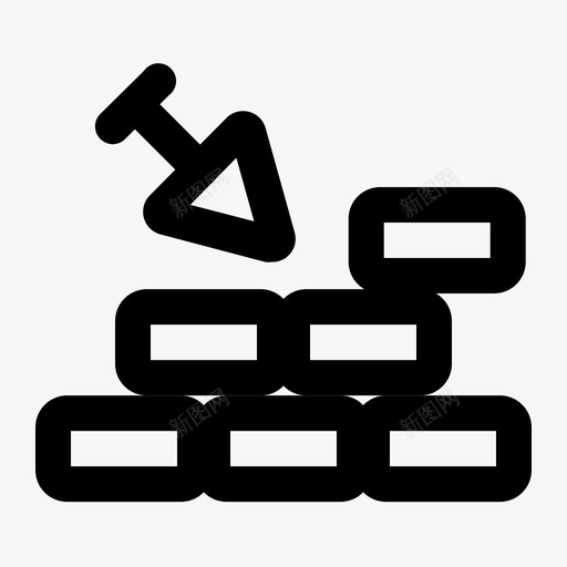 砖型煤建筑图标svg_新图网 https://ixintu.com 型煤 建筑 石头