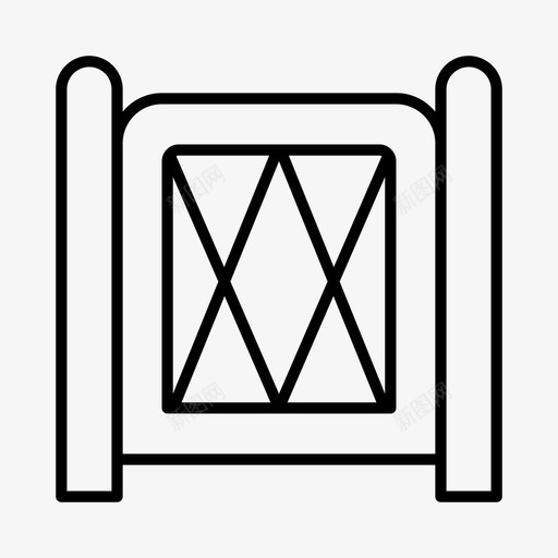 门栅栏金属门图标svg_新图网 https://ixintu.com 栅栏 金属