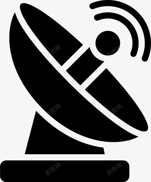 卫星天线卫星导航填充图标svg_新图网 https://ixintu.com 卫星天线 卫星导航 填充