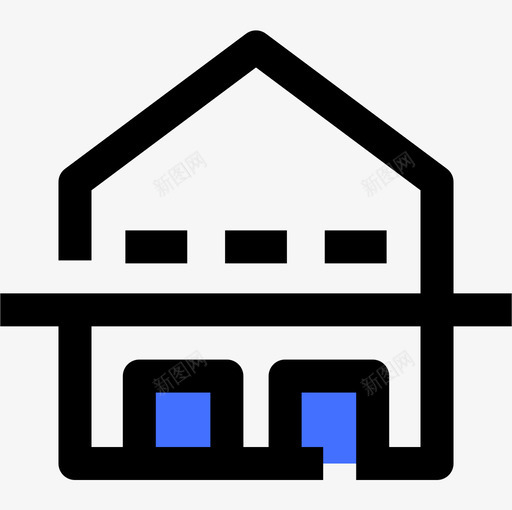 豪斯爱85蓝色图标svg_新图网 https://ixintu.com 蓝色 豪斯