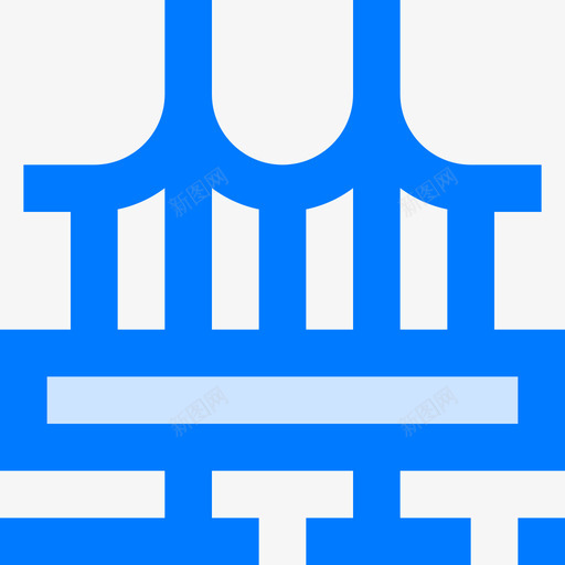 桥城市景观9蓝色图标svg_新图网 https://ixintu.com 城市 景观 蓝色