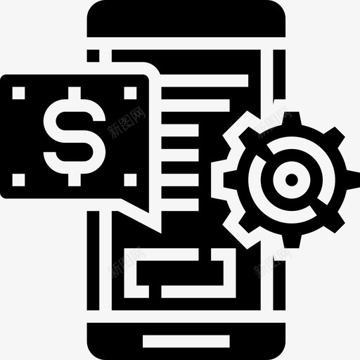 金融科技金融科技元素2字形图标svg_新图网 https://ixintu.com 元素 字形 科技 金融
