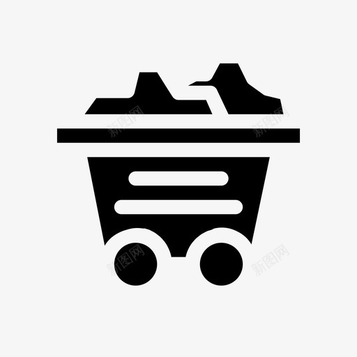 矿车黄金金属图标svg_新图网 https://ixintu.com 填充 矿工 矿车 金属 金矿 黄金