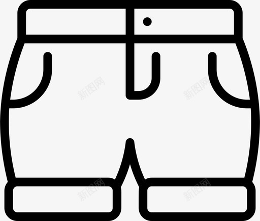 短裤时尚与服装3直线型图标svg_新图网 https://ixintu.com 时尚 服装 直线 短裤 线型