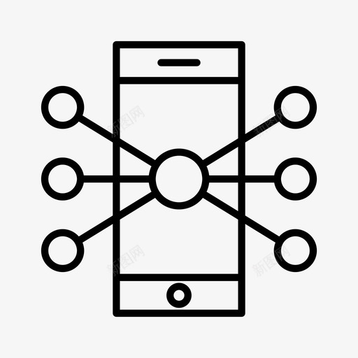 商务手机图表图标svg_新图网 https://ixintu.com 商务 图表 手机 营销 金融