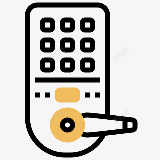 键盘家庭安全4黄色阴影图标svg_新图网 https://ixintu.com 安全 家庭 键盘 阴影 黄色