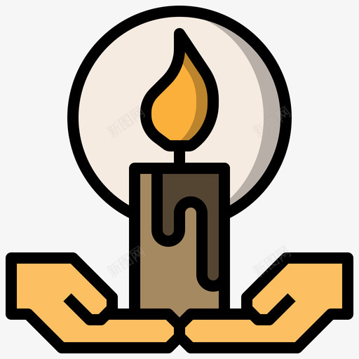 祈祷葬礼33线性颜色图标svg_新图网 https://ixintu.com 祈祷 线性 葬礼 颜色