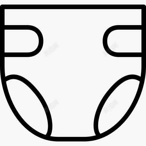 尿布帮宝适裤子图标svg_新图网 https://ixintu.com 内衣 孕妇 尿布 帮宝 裤子 轮廓