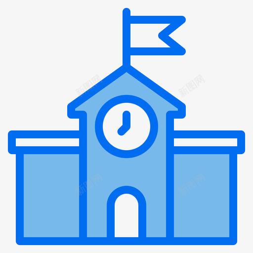 学校学校110蓝色图标svg_新图网 https://ixintu.com 学校 蓝色