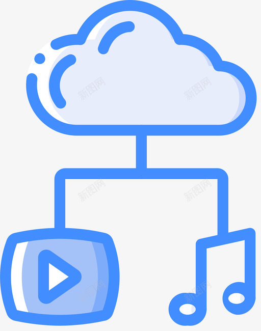 流媒体信息技术10蓝色图标svg_新图网 https://ixintu.com 信息技术 流媒体 蓝色