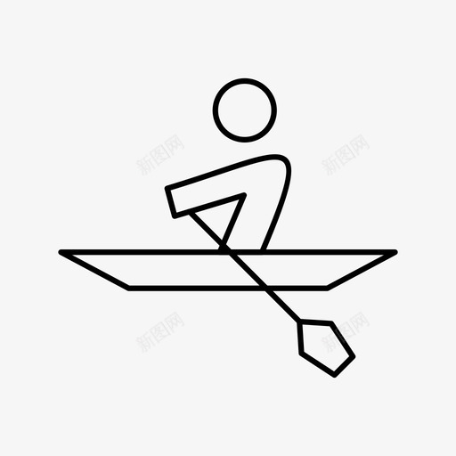 划船的人船海盗图标svg_新图网 https://ixintu.com 划船 海盗 维克