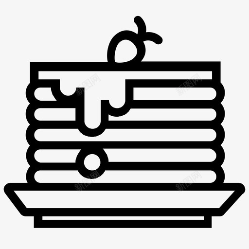 煎饼甜点食物图标svg_新图网 https://ixintu.com 煎饼 甜品 甜点 糖浆 美食 食物