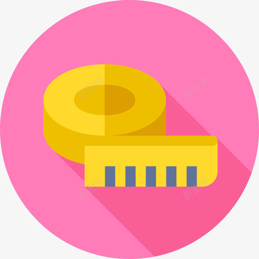 卷尺时尚8扁平图标svg_新图网 https://ixintu.com 卷尺 扁平 时尚 设计