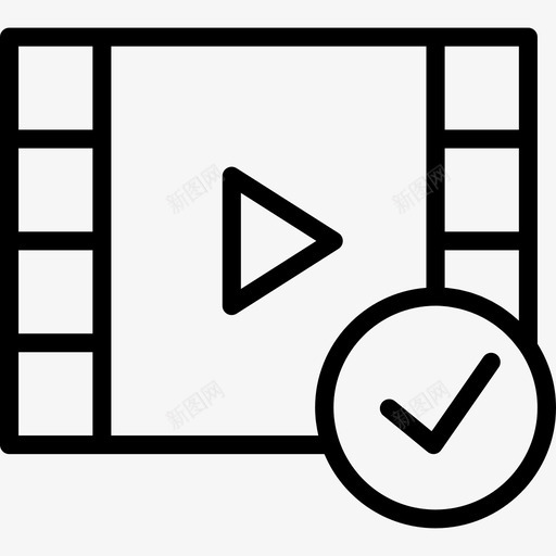 胶片检查标记剪辑电影图标svg_新图网 https://ixintu.com 剪辑 电影 胶片检查标记