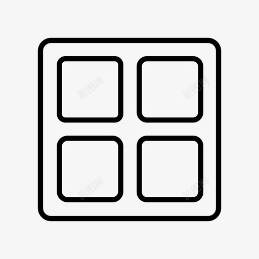 菜单按钮控件图标svg_新图网 https://ixintu.com 多媒体 按钮 控件 方块 界面 菜单