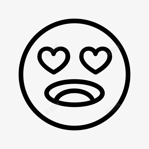 迷恋表情符号爱图标svg_新图网 https://ixintu.com 爱 表情符号 表情符号概述 诱惑 迷恋