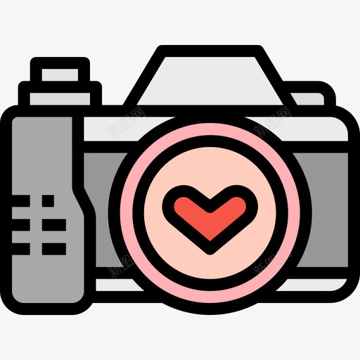 相机love83线性颜色图标svg_新图网 https://ixintu.com love 相机 线性 颜色