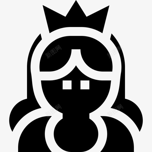 公主童话7填充图标svg_新图网 https://ixintu.com 公主 填充 童话