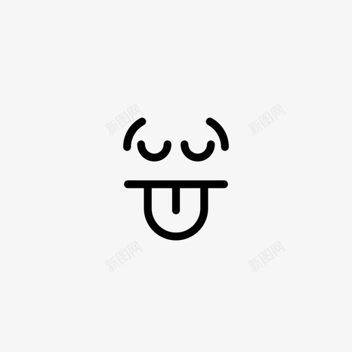 表情符号害羞愚蠢图标svg_新图网 https://ixintu.com 害羞 愚蠢 符号 舌头 表情