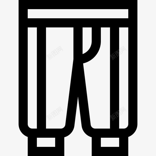 长裤棒球25直线型图标svg_新图网 https://ixintu.com 棒球 直线 线型 长裤
