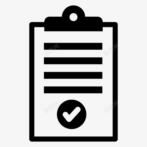 正确的表格剪贴板列表图标svg_新图网 https://ixintu.com 列表 剪贴板 办公室 工作 报告 正确 表格