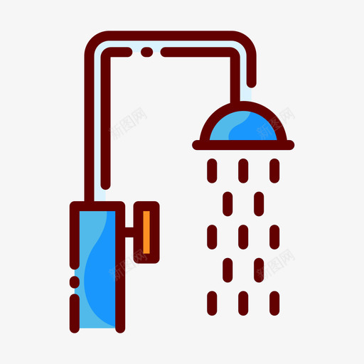 淋浴waterpark7线性颜色图标svg_新图网 https://ixintu.com waterpark7 淋浴 线性颜色