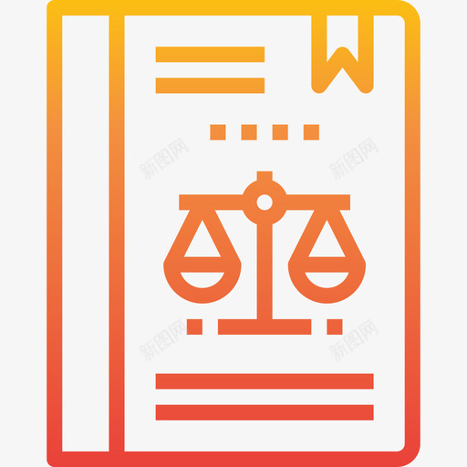 法律书法律集5梯度图标svg_新图网 https://ixintu.com 梯度 法律
