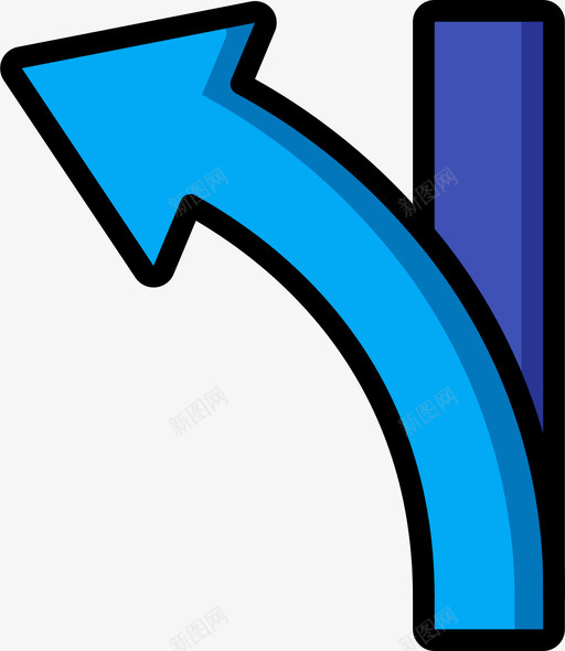 左箭头卫星导航2线性颜色图标svg_新图网 https://ixintu.com 卫星 导航 箭头 线性 颜色
