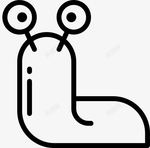 鼻涕虫虫3线状图标svg_新图网 https://ixintu.com 线状 鼻涕虫虫3