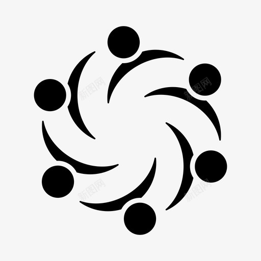 团队合作人成功图标svg_新图网 https://ixintu.com 人 团队合作 成功