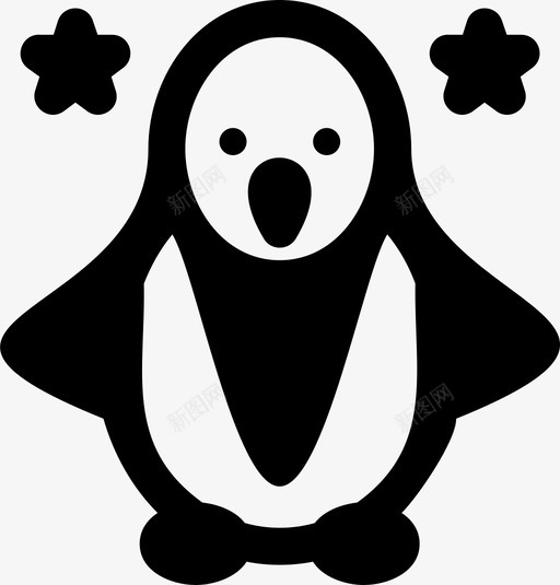 企鹅动物冰图标svg_新图网 https://ixintu.com 企鹅 动物 北极