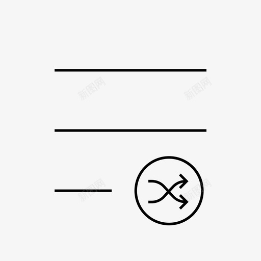 随机播放列表媒体随机图标svg_新图网 https://ixintu.com 媒体 播放列表 歌曲 随机