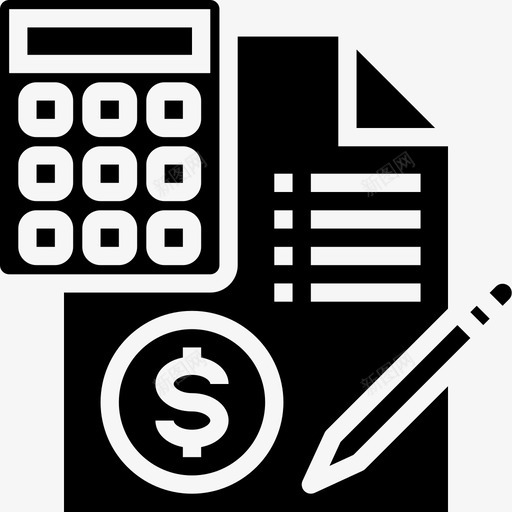 会计货币75填充图标svg_新图网 https://ixintu.com 会计 填充 货币75