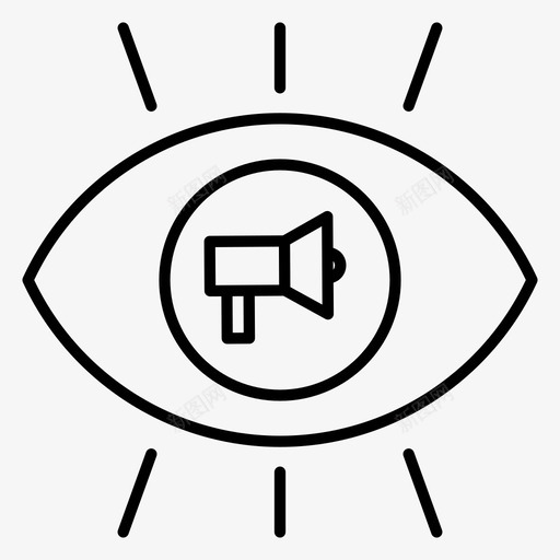 看的机会广告数字营销图标svg_新图网 https://ixintu.com 广告 广告和传播 推广 数字营销 目标用户 看的机会
