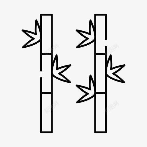竹子作物文化图标svg_新图网 https://ixintu.com 作物 文化 日本 日本简约风格 甘蔗 竹子