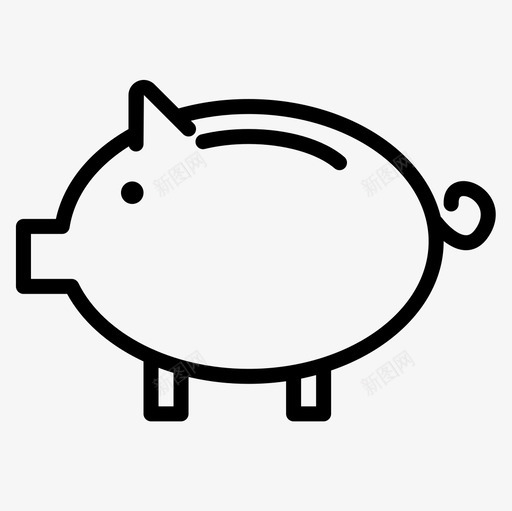 储蓄罐商业金融8线性图标svg_新图网 https://ixintu.com 储蓄罐 商业 线性 金融