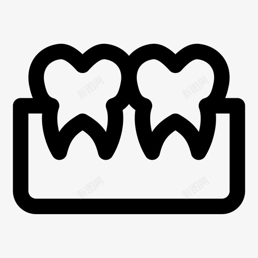 牙龈牙科药物图标svg_新图网 https://ixintu.com 牙科 牙齿 牙齿jumpicon粗体线 牙龈 牙龈健康刷牙防蛀牙 磨牙 药物