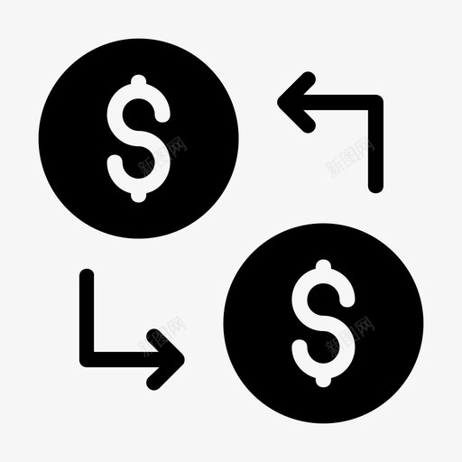 转移美元货币兑换图标svg_新图网 https://ixintu.com 兑换 字形 美元 货币 转移 金融投资