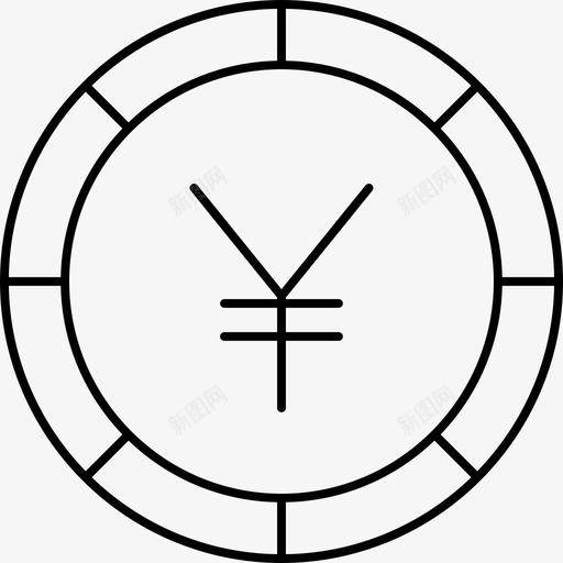 日元硬币货币图标svg_新图网 https://ixintu.com 企业融资 储蓄 日元 明细 硬币 货币 额度