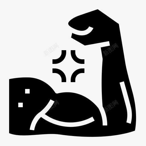 肌肉解剖学手臂图标svg_新图网 https://ixintu.com 手臂 摔跤 肌肉 解剖学 身体部位