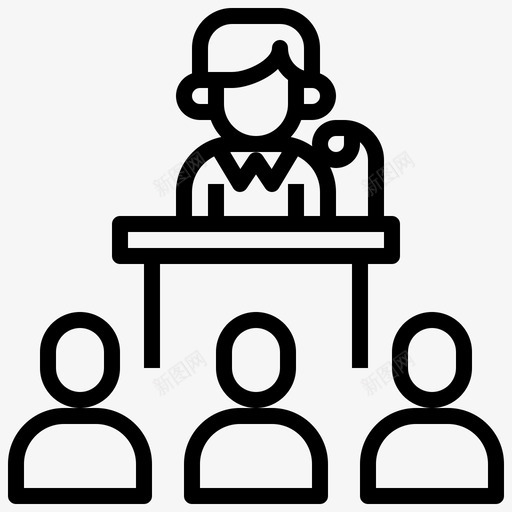 演讲记者7直系图标svg_新图网 https://ixintu.com 演讲 直系 记者