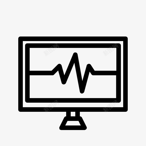 监测分析健康图标svg_新图网 https://ixintu.com 健康 分析 医疗 医院 收集 监测