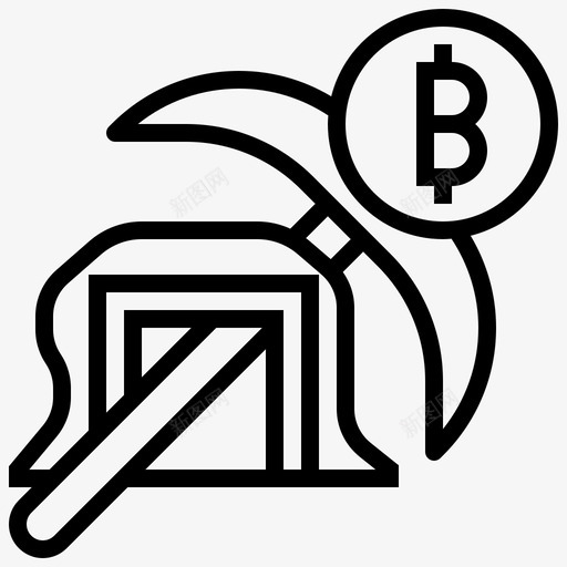 矿业加密货币82线性图标svg_新图网 https://ixintu.com 加密 矿业 线性 货币