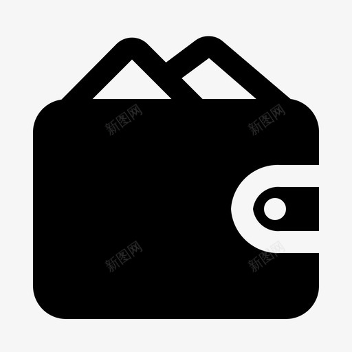 钱包箱子现金图标svg_新图网 https://ixintu.com 付款 现金 符号 箱子 钱包