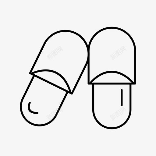 凉鞋沙滩鞋人字拖图标svg_新图网 https://ixintu.com 人字 凉鞋 沙滩