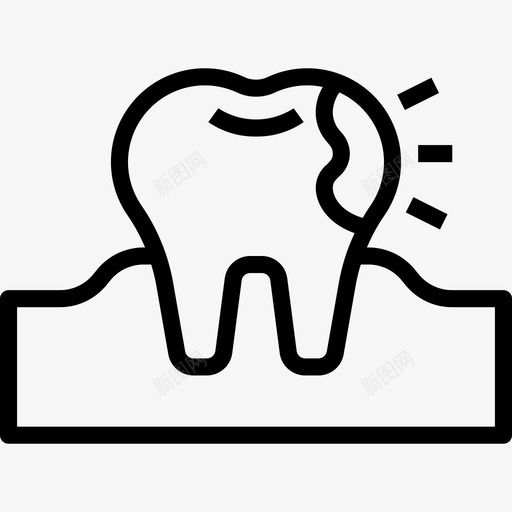 牙腔31线形图标svg_新图网 https://ixintu.com 牙腔 线形