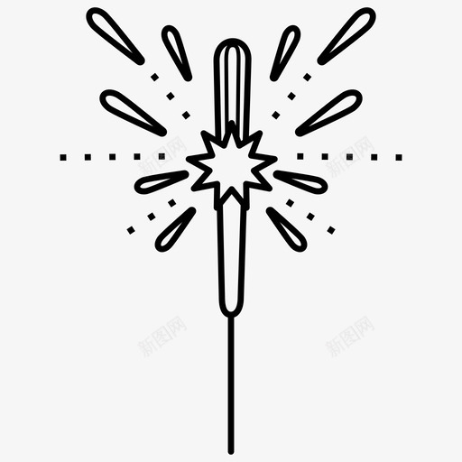 孟加拉灯燃烧烟火图标svg_新图网 https://ixintu.com 孟加拉灯 烟火 燃烧 节日 闪耀