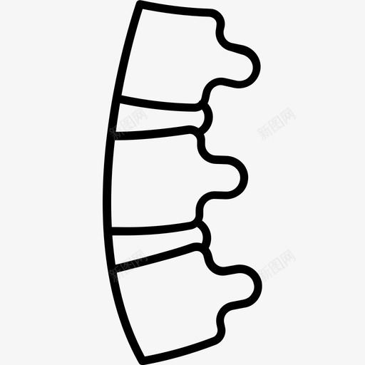 脊柱解剖学生物学图标svg_新图网 https://ixintu.com 医学 生物学 脊柱 解剖学 骨骼